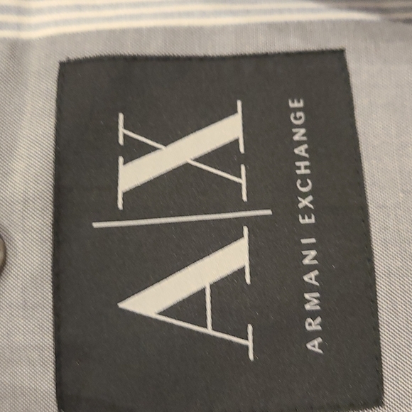 Armani Exchange cotton and wool grey and white striped casual blazer - Picture 3 of 10